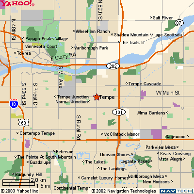 Tempe Arizona Map